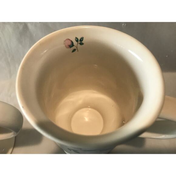 Pfaltzgraff USA, Set of 2 Footed Pedestal Tea/Coffee Mugs/Cups April Violets - Picture 8 of 9